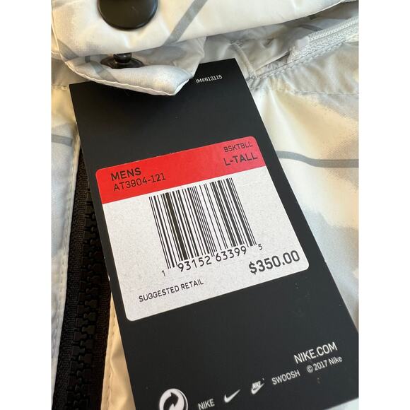 Nike Lebron James Down Fill Camo Puff Half Zip Jacket AT3904-121 Mens L-Tall - Picture 4 of 16